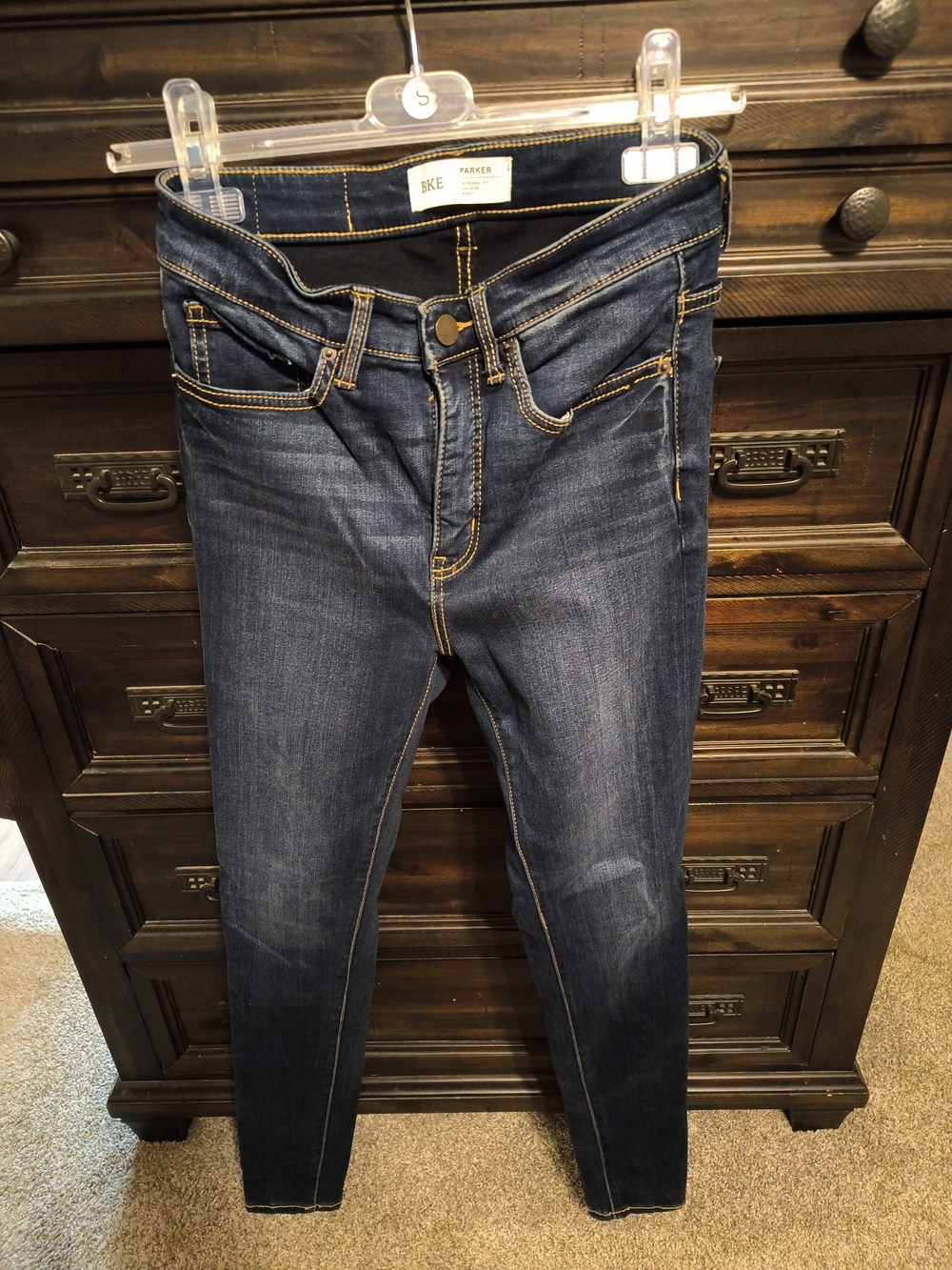 BKE Parker High-Rise Slim Jeans - Dark Blue
